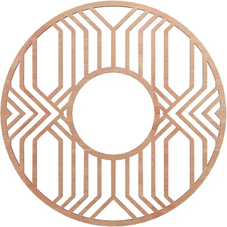 Ekena Millwork Empire Wood Fretwork Pierced Ceiling Medallion, Cherry, 18"OD x 6 5/8"ID x 1/4"T CMWP18X18X0250EPCH